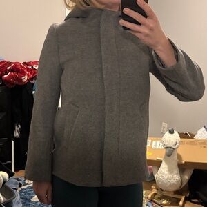 Zara Women's Gray Pea Coat